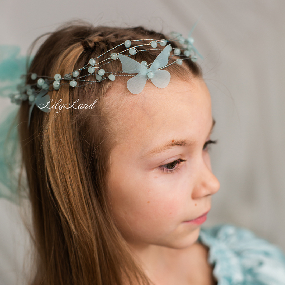 Hair Accessories with Flowers in Blue