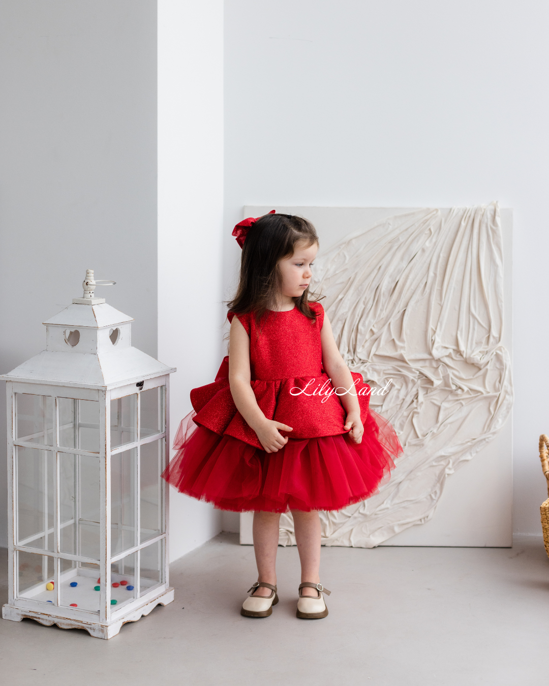 Nancy Tutu Glitter Girl Dress in Red