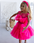 Barbie Tutu Girl Dress in Hot Pink