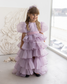 Julia Multilayered Girl Dress In Pale Lavender