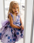 Malva Girl Dress with Floral embroidery and Pearls in Lavender