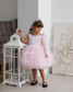 Judy Sparkling Tulle Sleeveless Girl Dress in Blush Light Pink