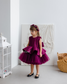 Nancy Tutu Glitter Girl Dress in Burgundy