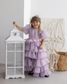 Julia Multilayered Girl Dress In Pale Lavender