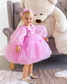 Fifi Baby Girl Dress in Hot Pink with Attached Flowers