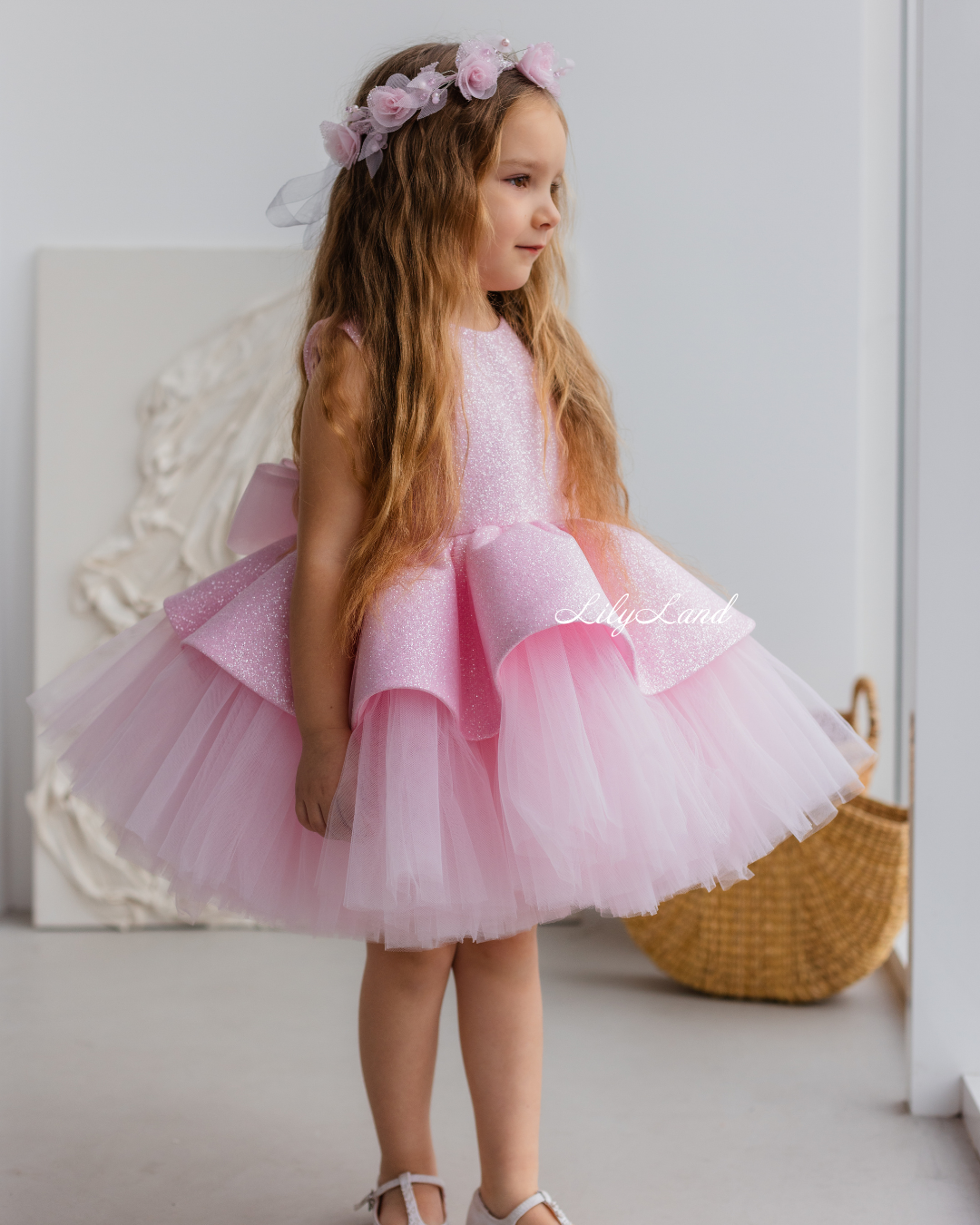 Nancy Tutu Glitter Girl Dress in Light Pink