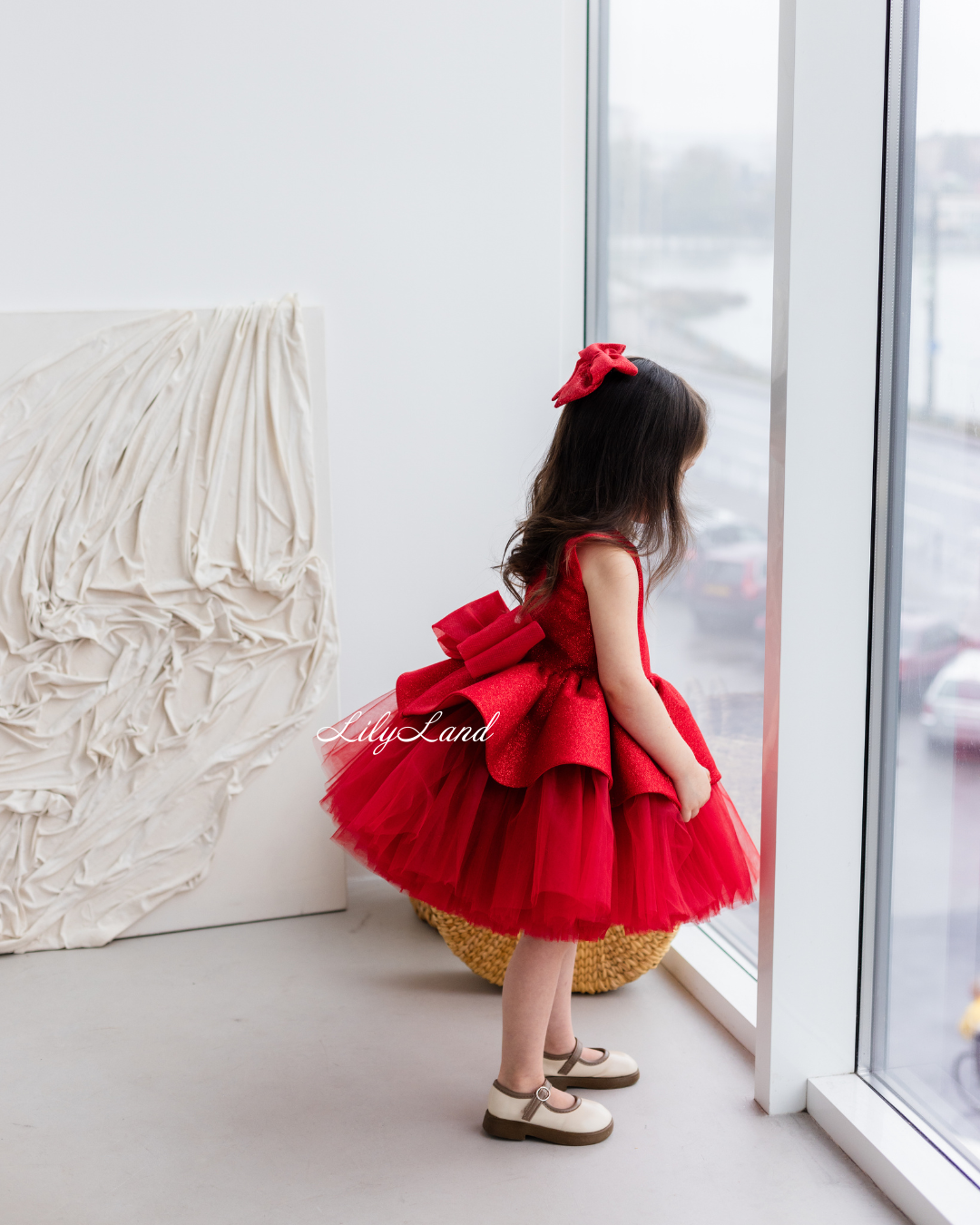 Nancy Tutu Glitter Girl Dress in Red