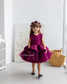 Nancy Tutu Glitter Girl Dress in Burgundy