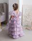 Julia Multilayered Girl Dress In Pale Lavender