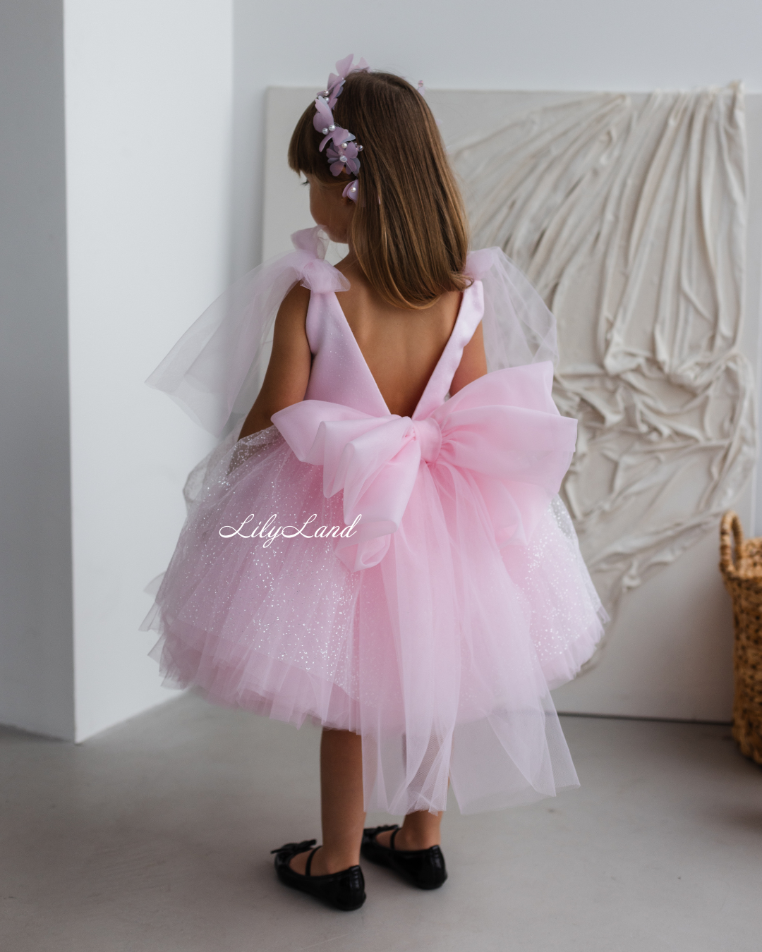 Judy Sparkling Tulle Sleeveless Girl Dress in Blush Light Pink