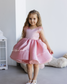 Malva Girl Dress in Brocade Pink