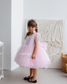 Judy Sparkling Tulle Sleeveless Girl Dress in Blush Light Pink