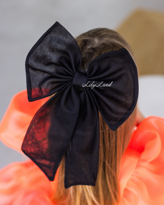 Black Hairpin Big Bow Girl Accessories