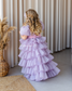 Julia Multilayered Girl Dress In Pale Lavender