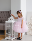 Judy Sparkling Tulle Sleeveless Girl Dress in Blush Light Pink