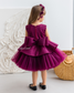 Nancy Tutu Glitter Girl Dress in Burgundy