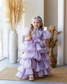 Julia Multilayered Girl Dress In Pale Lavender