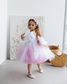 Judy Sparkling Tulle Sleeveless Girl Dress in White Pink Ombre