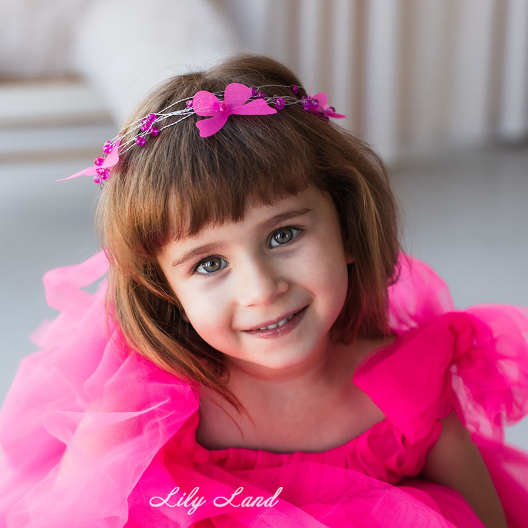 Girl Hair Accessories with Butterflies in Ivory