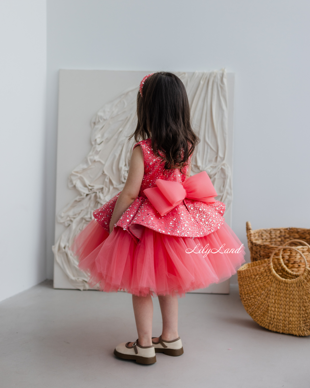 Nancy Tutu Girl Dress in Coral