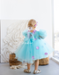 Fifi Baby Girl Dress in Tiffany with Attached Flowers