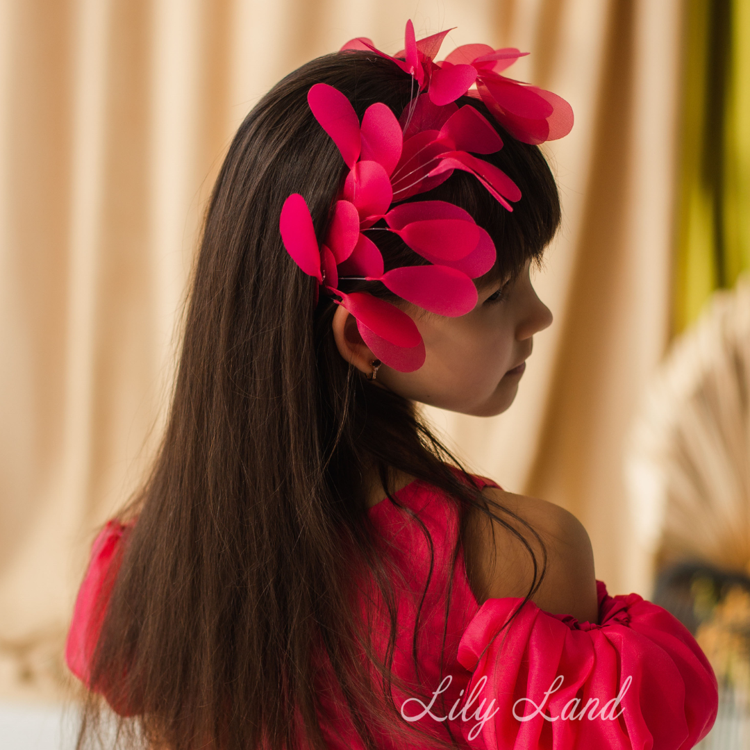 Girl Hair Accessories Headband in Light Lavender with Big Leaves