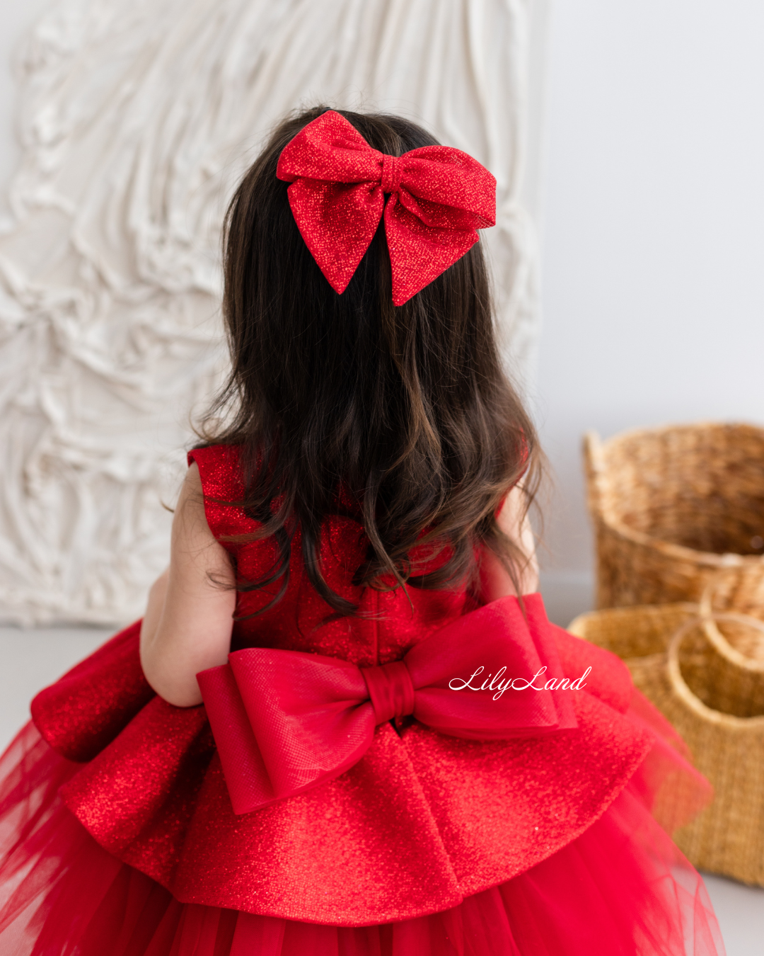 Nancy Tutu Glitter Girl Dress in Red