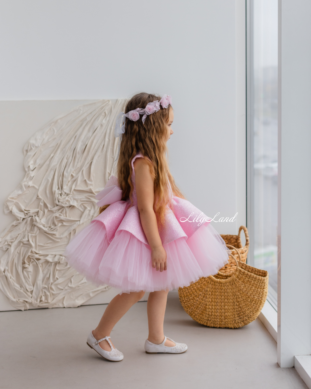 Nancy Tutu Glitter Girl Dress in Light Pink