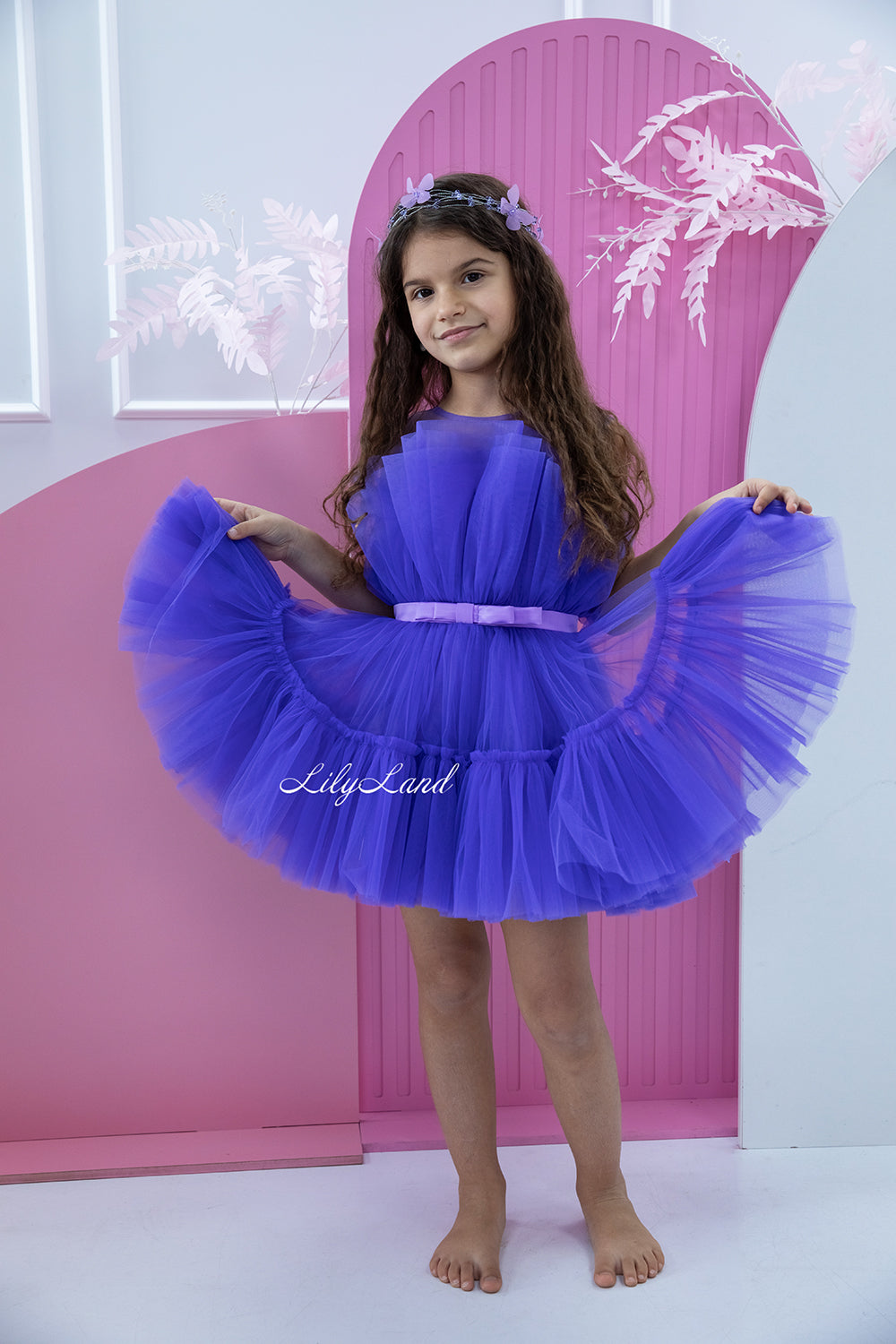 Barbie Tutu Girl Dress in Purple