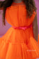 Barbie Tutu Girl Dress in Neon Orange