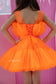 Barbie Tutu Girl Dress in Neon Orange