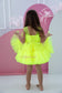 Barbie Tutu Girl Dress in Neon Yellow