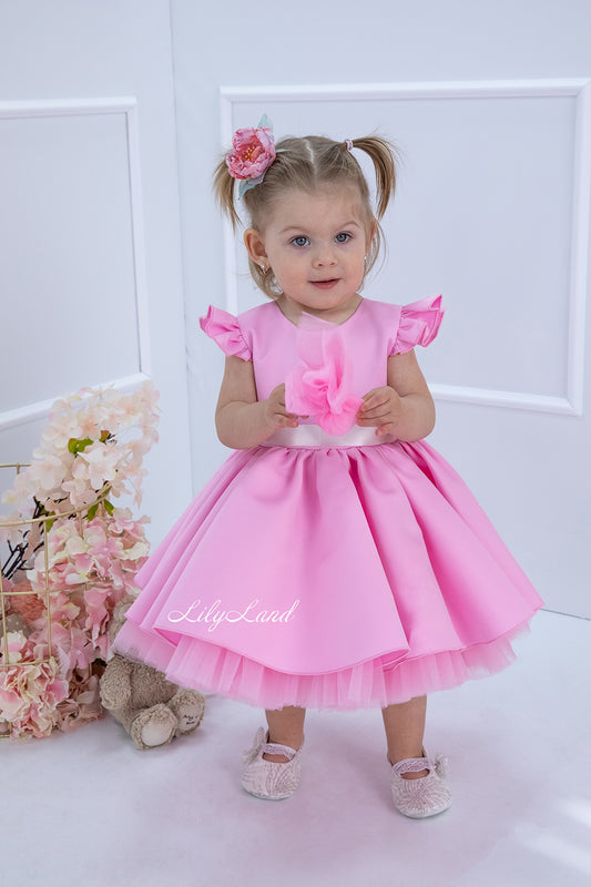 Lydia Tutu Satin Girl Dress in Pink