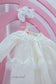 Baptism/Christening Ivory Baby Girl Dress with Long Sleeves