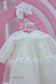 Baptism/Christening Ivory Baby Girl Dress with Long Sleeves