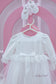 Baptism/Christening White Baby Girl Dress with Long Sleeves