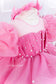 Kira Glitter Puffy Girl Dress in Pink