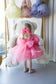 Bussie Tutu Girl Dress in Peach with Colored Beads