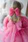 Bussie Tutu Girl Dress in Pink with Colored Beads