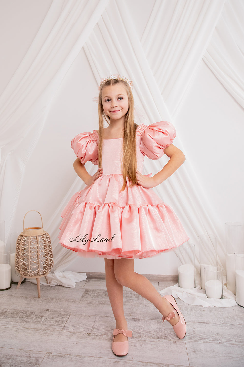 Pink Puffy Girl Dress