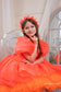 Becky Tutu Girl Dress in Bright Orange Color