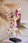 Beige Floral Hairpin Bow Girl Accessories with Multicolored Flowers