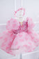 Rihanna Puffy Girl Dress in Pink with Heart Pattern