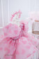 Rihanna Puffy Girl Dress in Pink with Heart Pattern