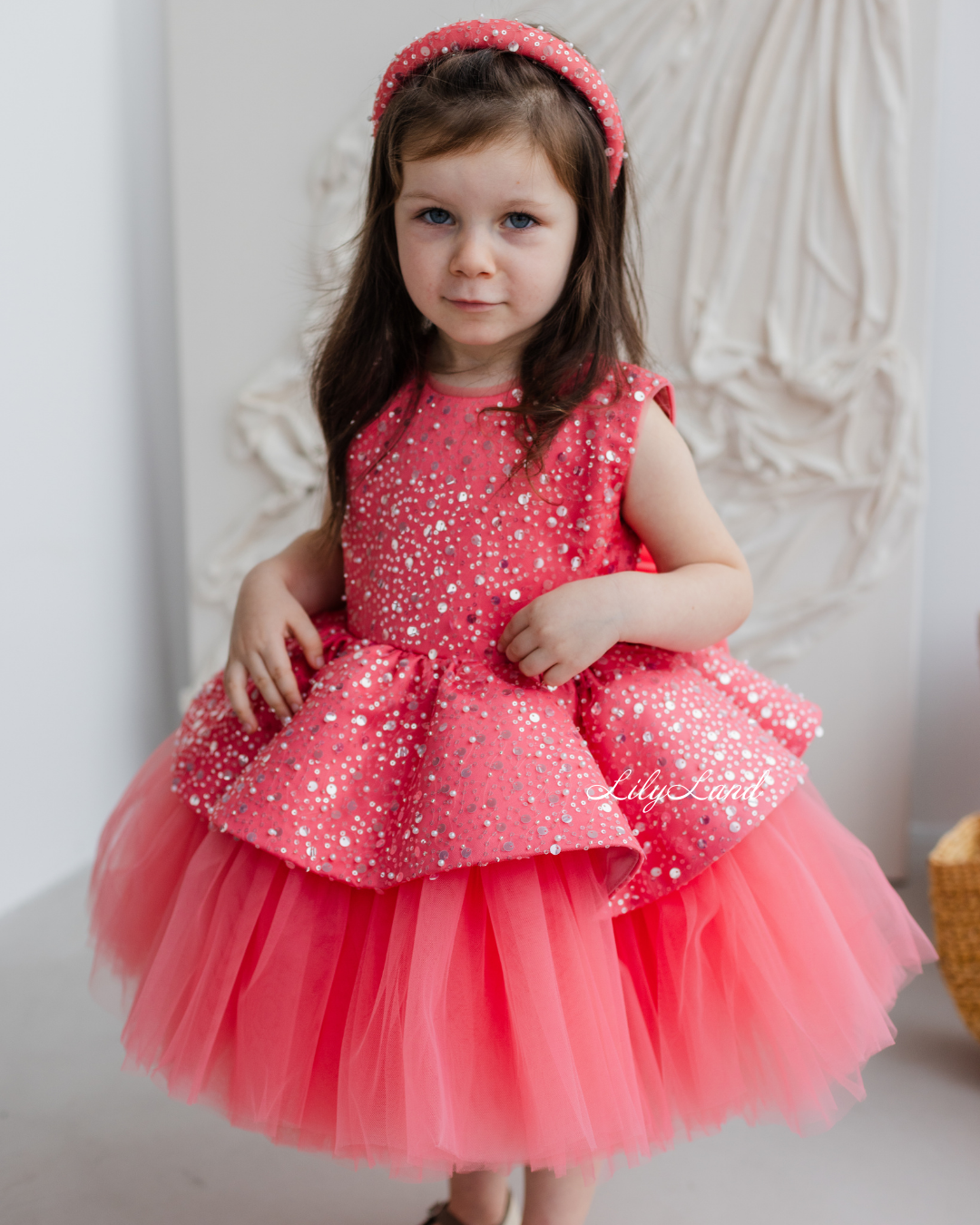 Nancy Tutu Girl Dress in Coral