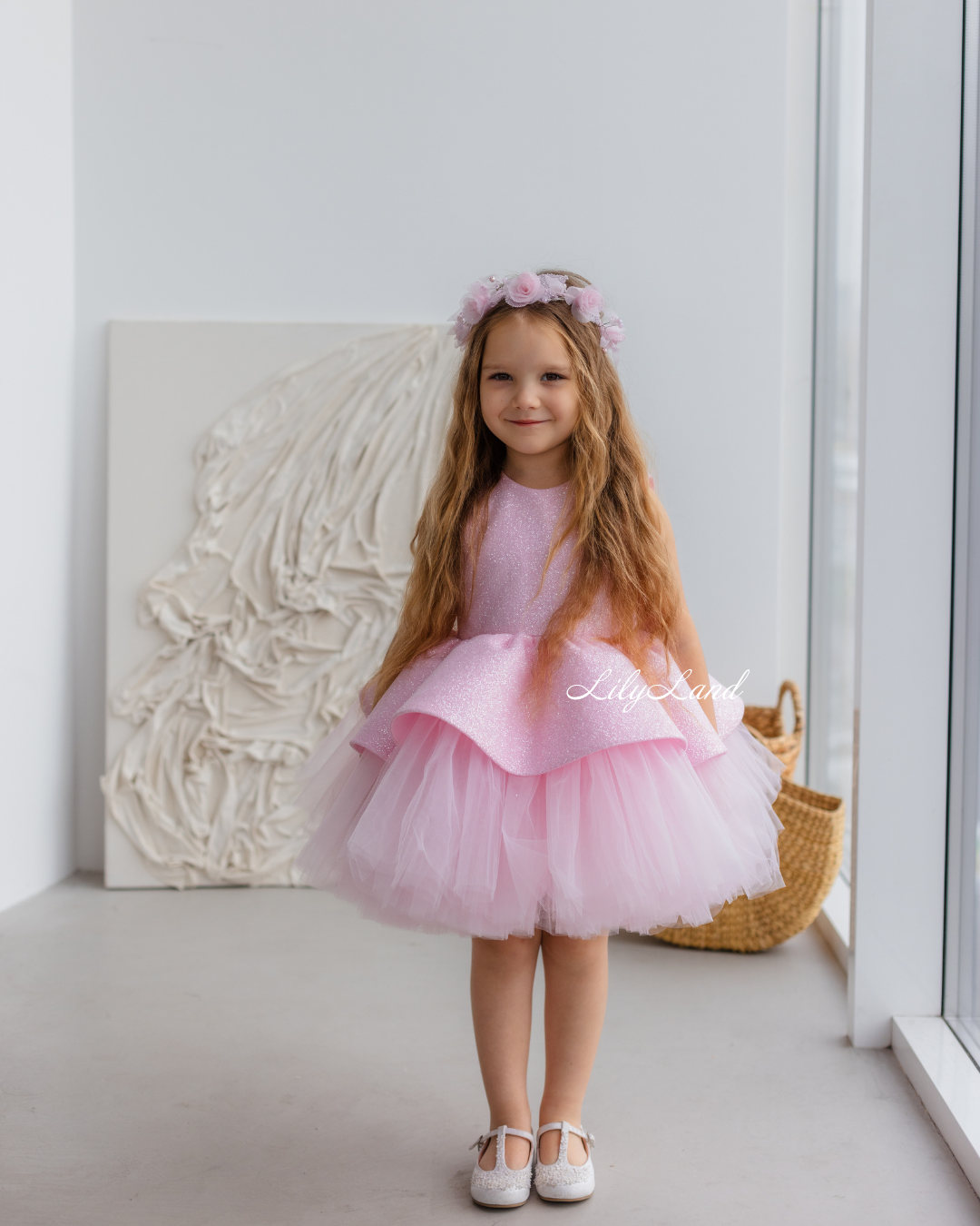 Nancy Tutu Glitter Girl Dress in Light Pink