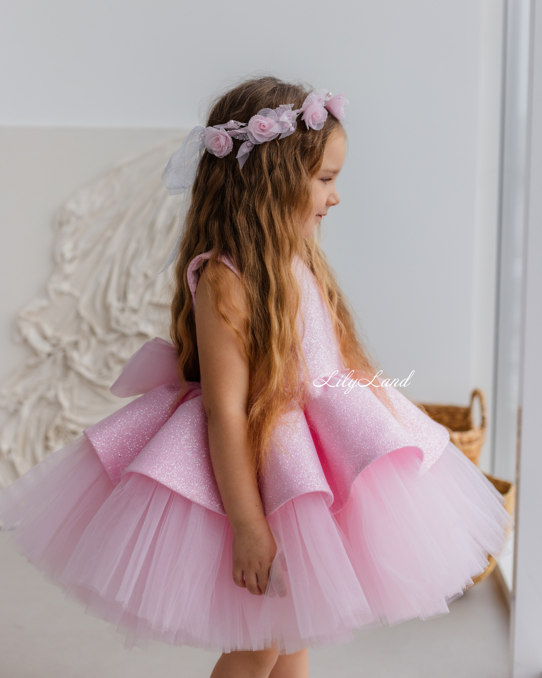 Nancy Tutu Glitter Girl Dress in Light Pink