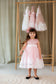 Amelie Girl Sleeveless Dress In Pink with Lace