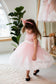 Amelie Girl Sleeveless Dress In Pink with Lace