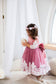 Amelie Girl Dress In Dusty Rose with Long Lace Sleeves